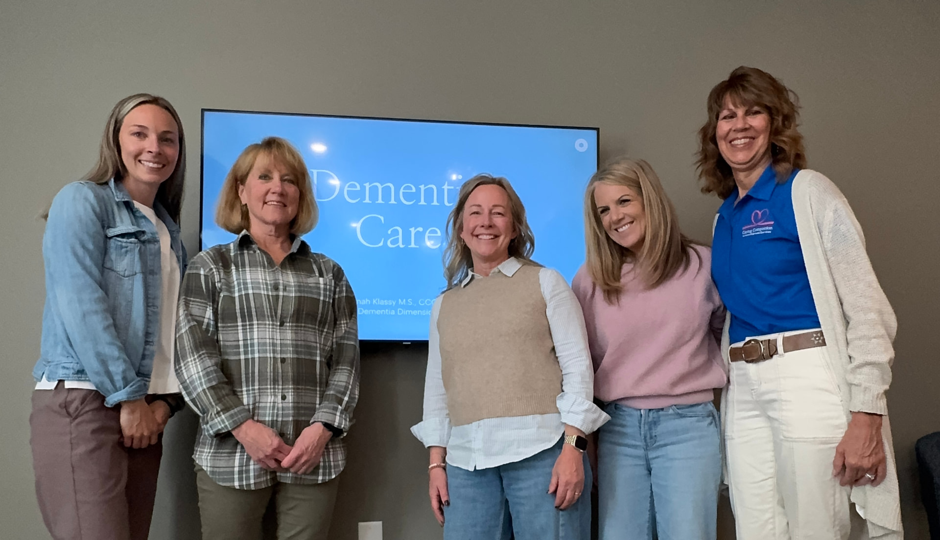 The Caring Companion team at a Dementia Care training session